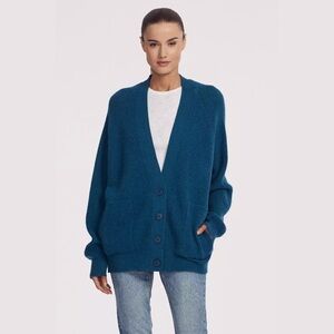 Women's 360 Cashmere Mallard Blue Cardigan L